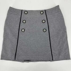 Lizzie Driver Golf Mini Skirt Women's Size 4 Gray Buttons Side Zip Rayon Blend